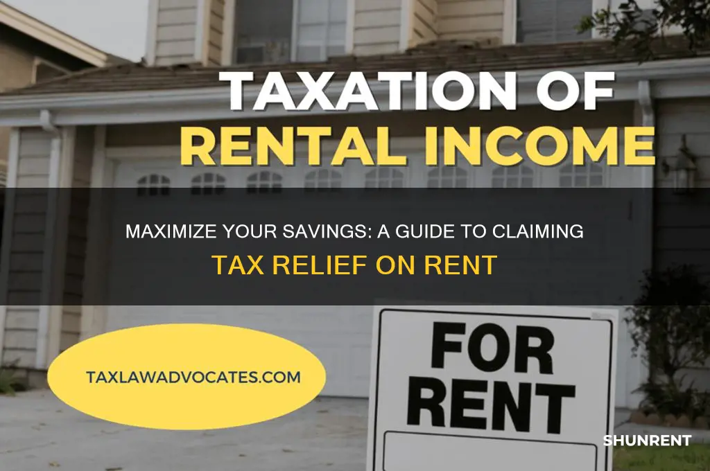 how to claim tax relief on rent
