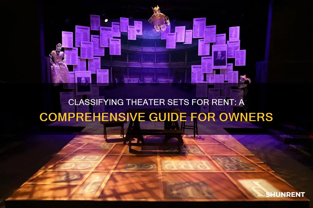 how to clasify theater sets i rent out