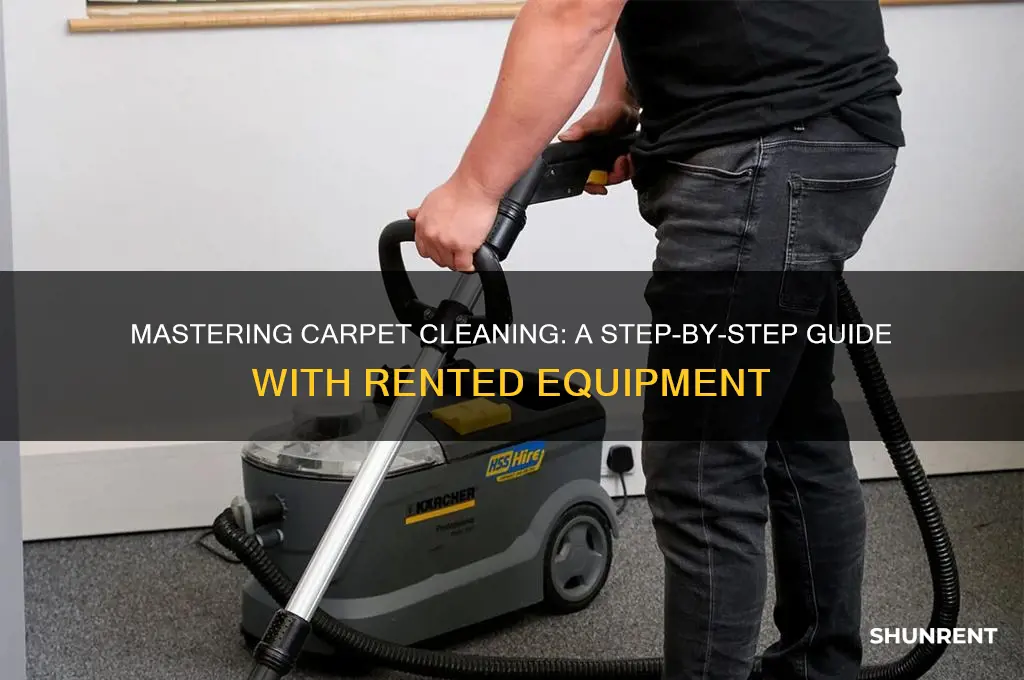 how to clean a carpet with a rented carpet cleaner