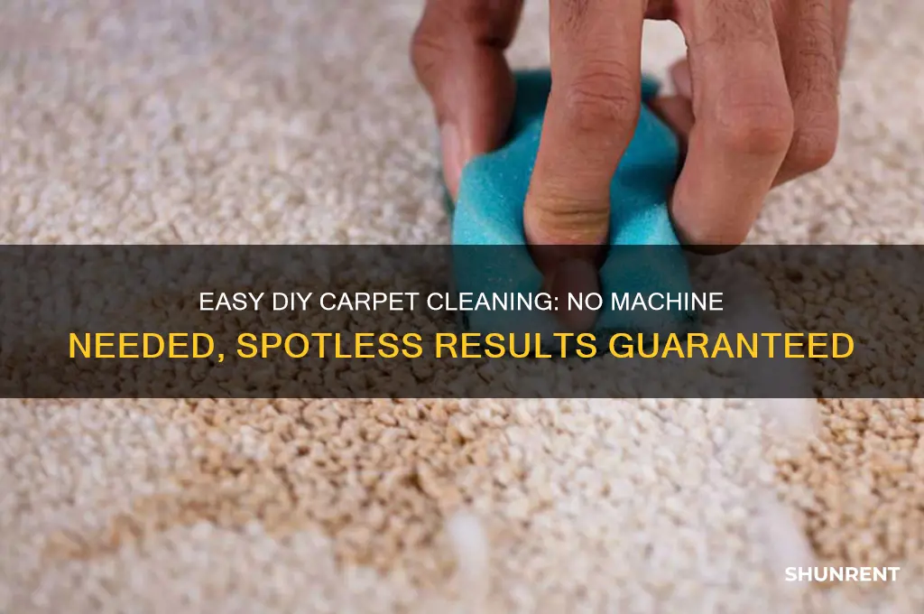 how to clean a carpet without renting a machine