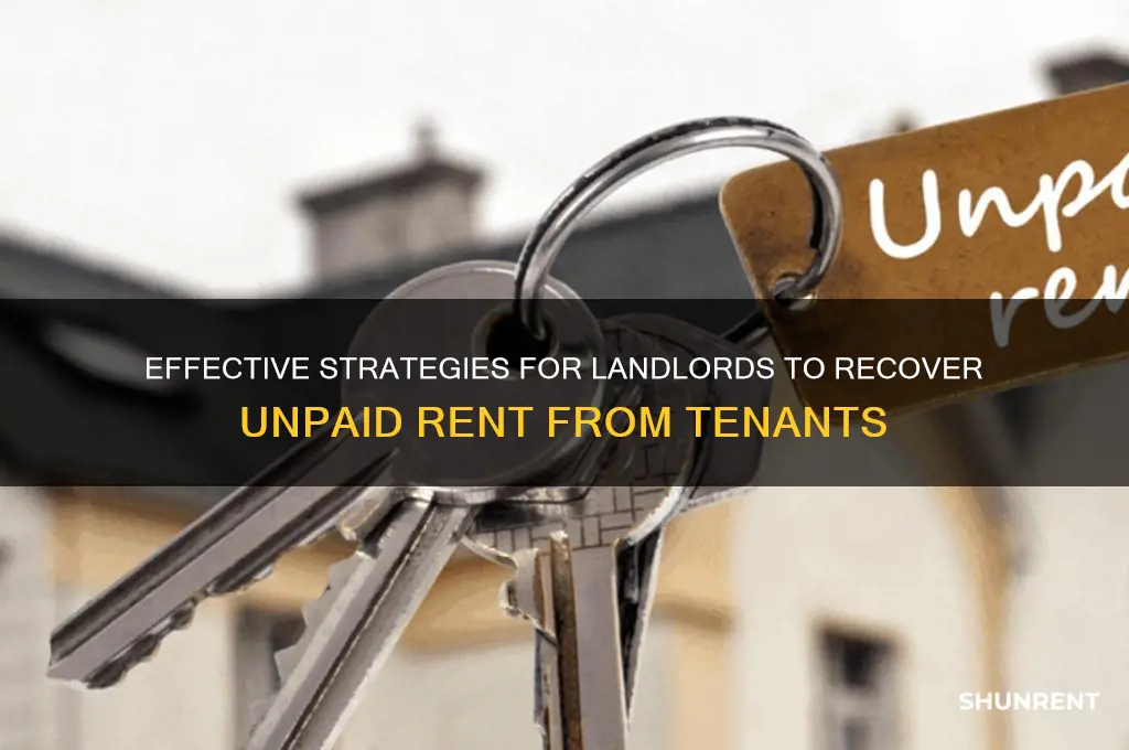how to collect unpaid rent from tenants