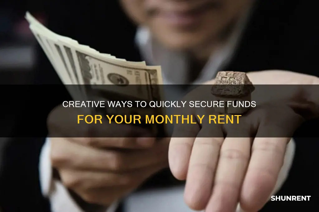 how to come up with money for rent