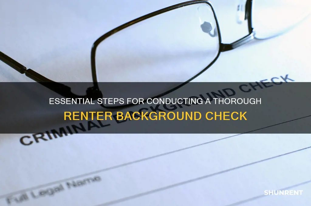 how to conduct a background check on a renter