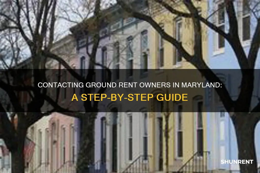 how to contact ground rent owner in maryland