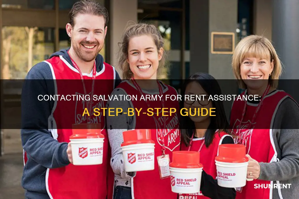 how to contact salvation army for rent assistance