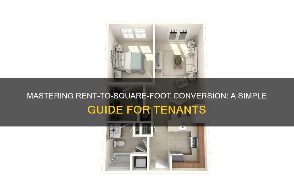 how to convert rent to square ft