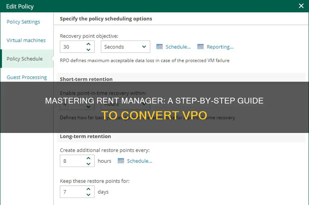 how to convert vpo in rent manager