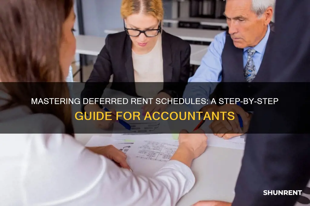 how to create a deferred rent schedule