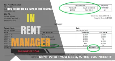 Mastering Rent Manager: Crafting an Efficient Import Bill Template