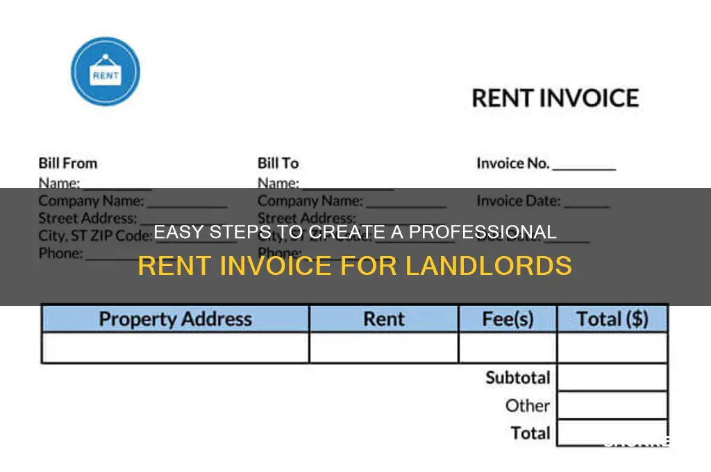 how to create an invoice for rent