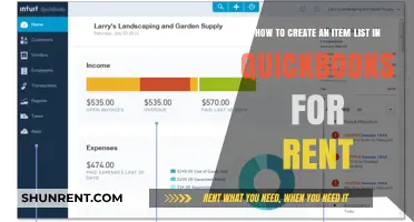 Efficiently Manage Rental Properties: Creating Item Lists in QuickBooks