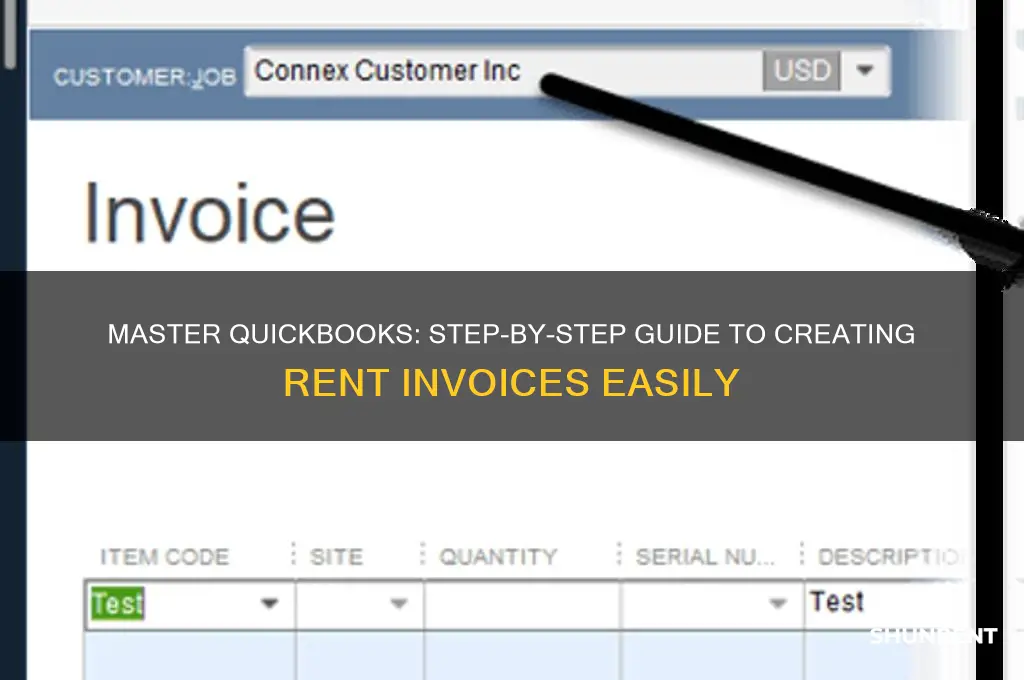 how to create rent invice on quickbooks