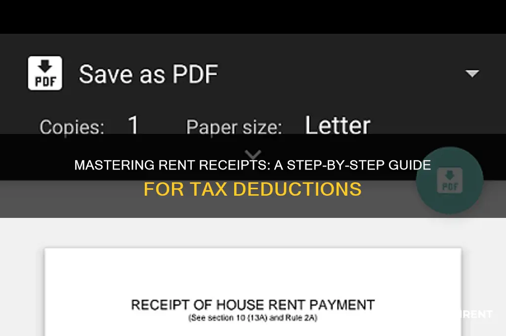 how to create rent receipt for tax