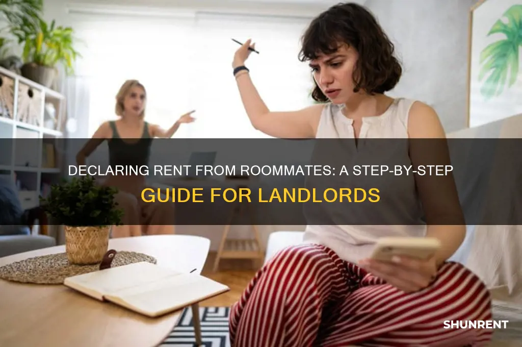 how to declare rent from a roommate