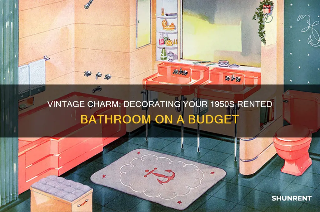 how to decorate a 1950s rented bathroom