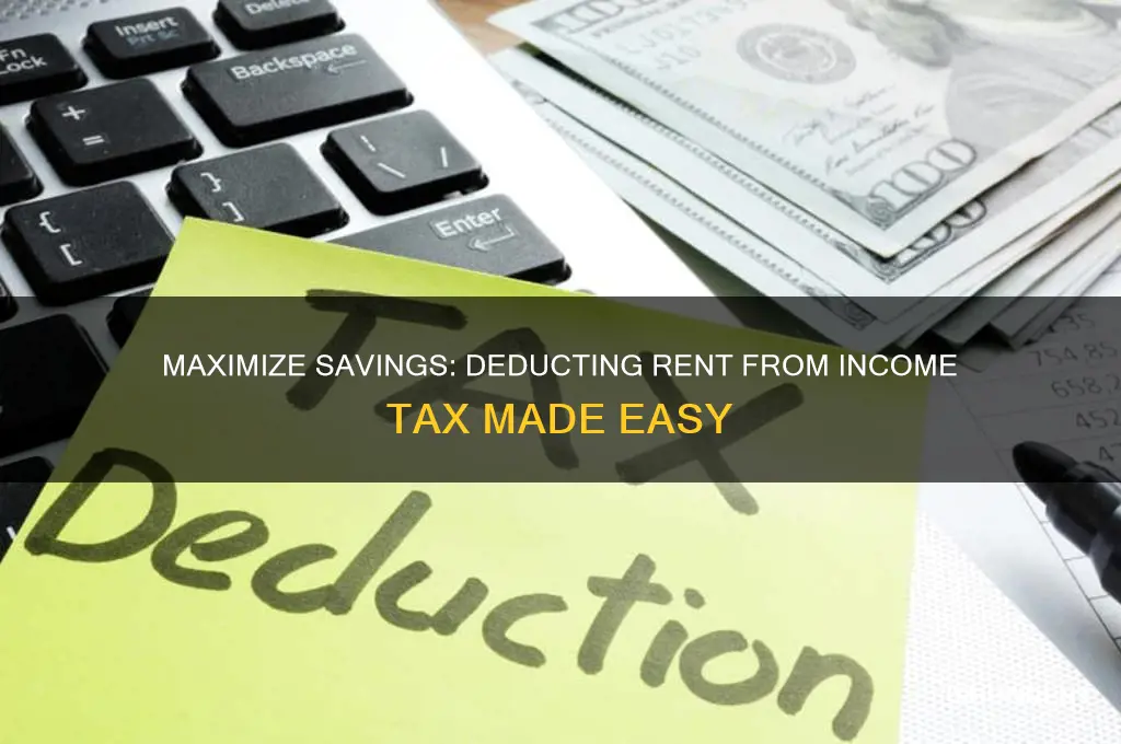 how to deduct rent from income tax