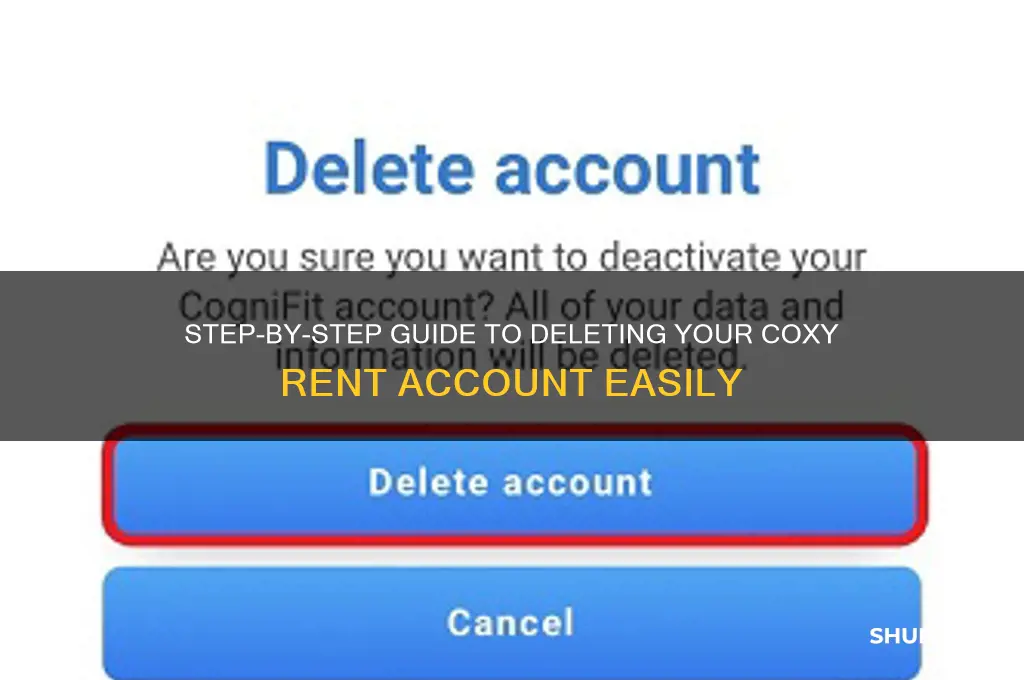 how to delete a coxy rent account