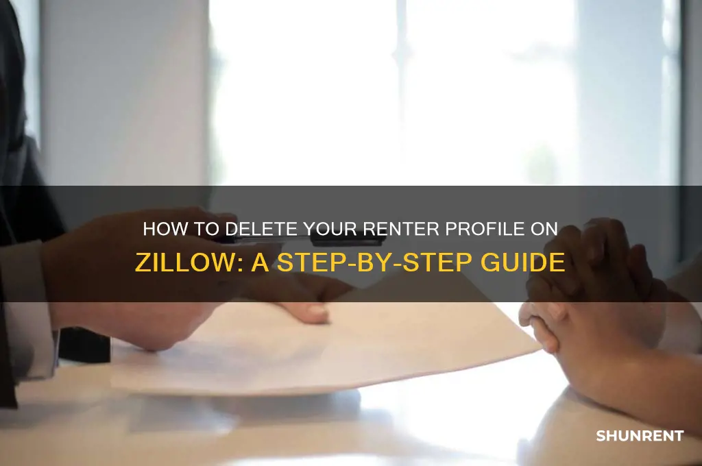 how to delete renter profile on zillow