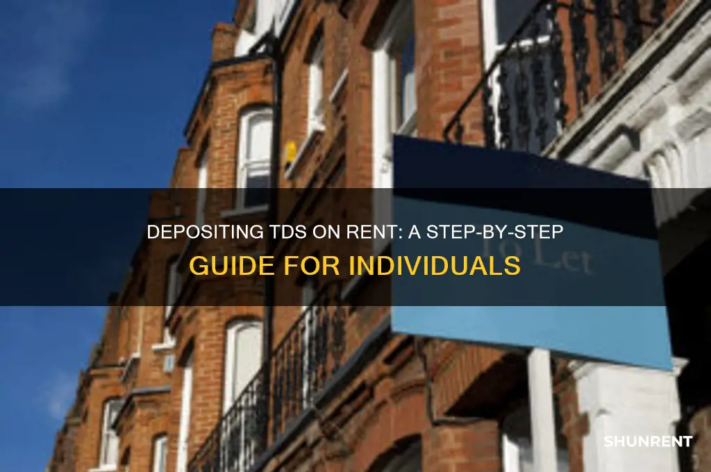 how to deposit tds deducted by individual on rent