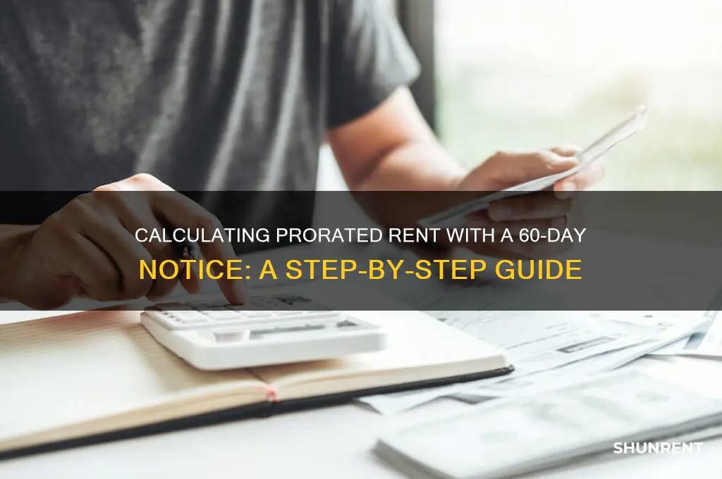 how to determin prorated rent 60 day notice