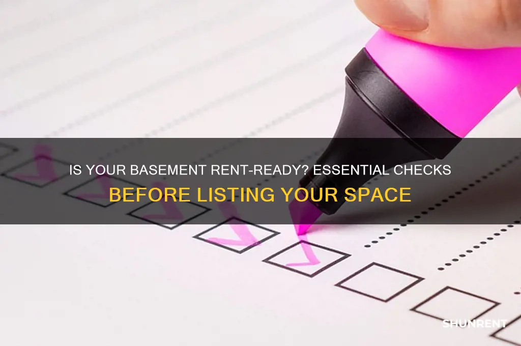 how to determine basement is ok to rent