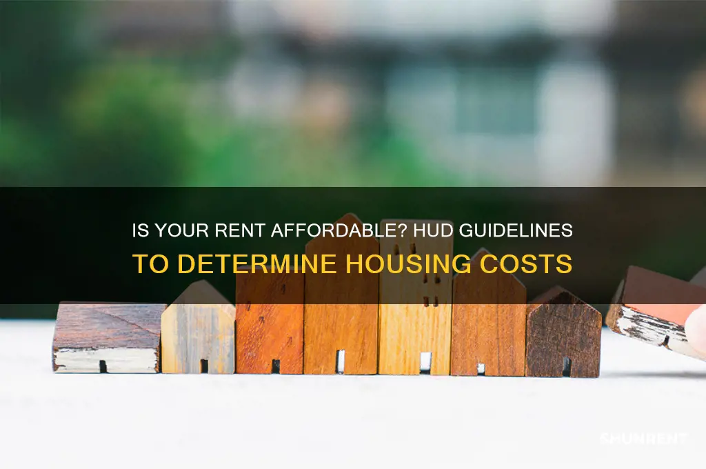 how to determine if rent is affordable hud
