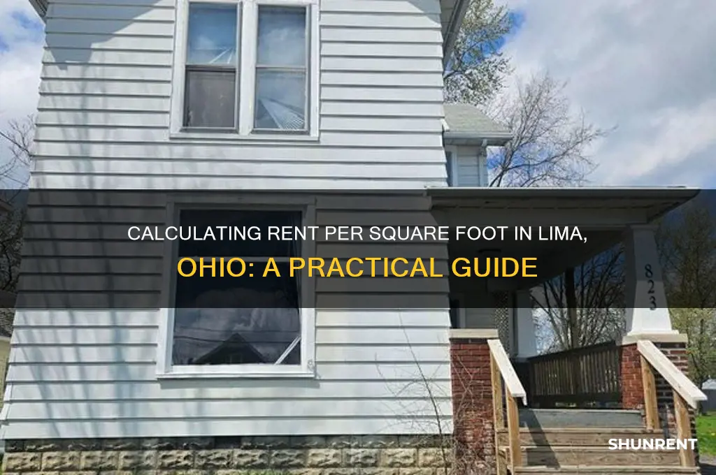how to determine rent per square foot lima ohio