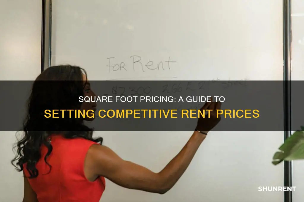 how to determine rent price based on sq foot price