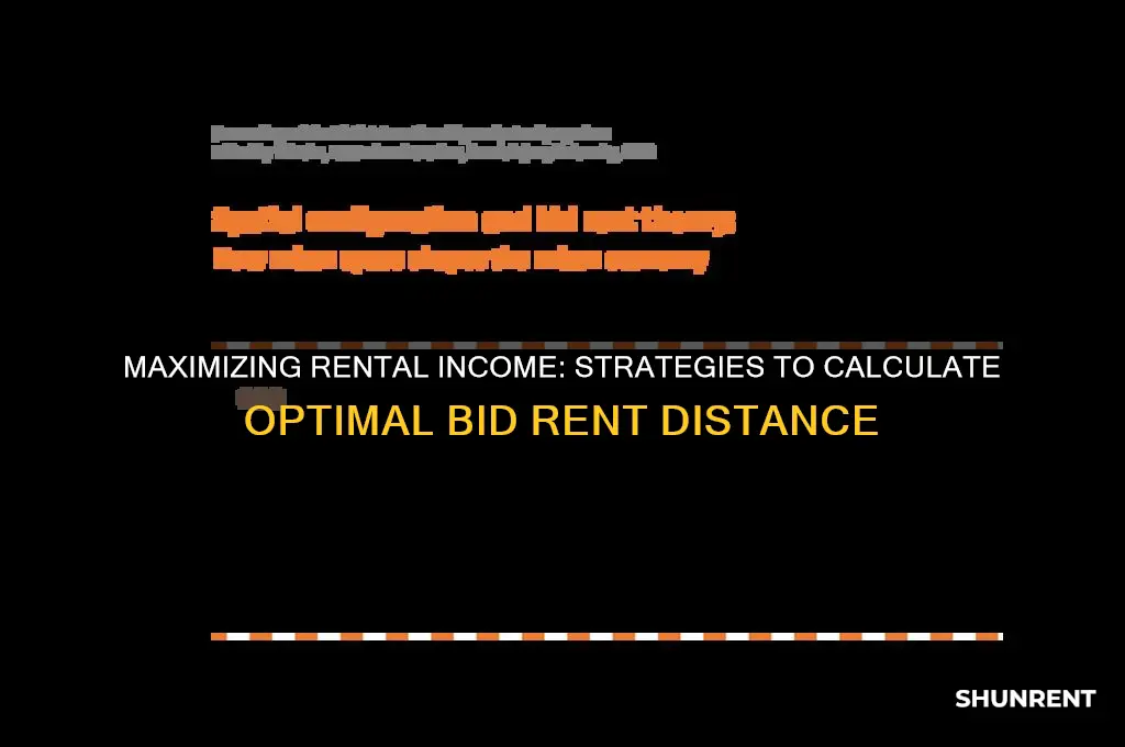 how to determine the highest bid rent distance