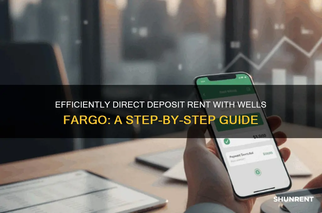 how to direct deposit rent well fargo