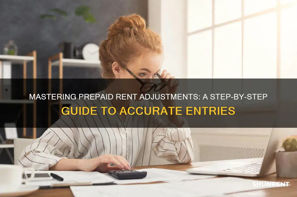 how to do adjusting entry for prepaid rent