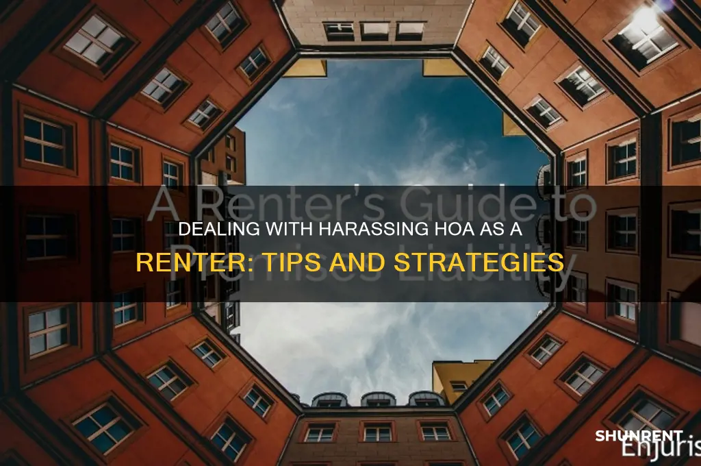 how to do deal with harrassing hoa as a renter