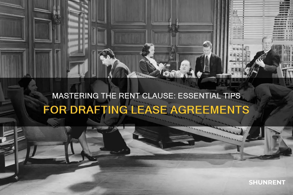 how to draft rent clause of a lease agreement