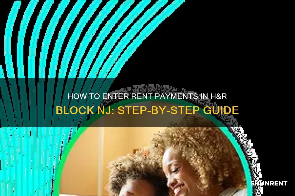 how to enter rent in hrblock nj