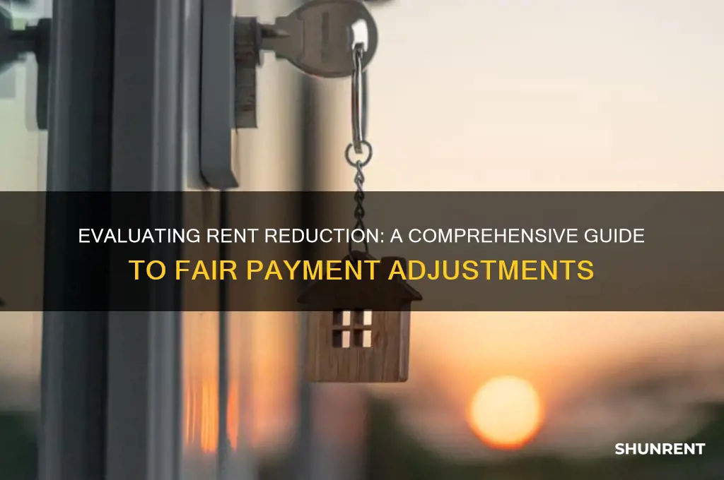 how to evaluate reduction in rent payment