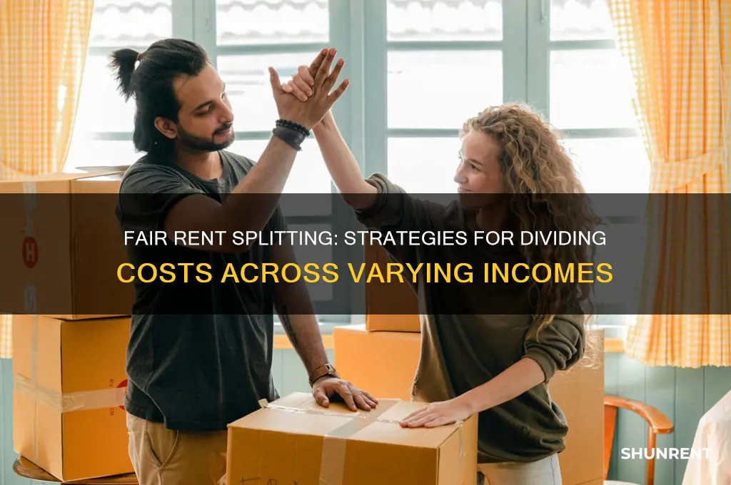 how to evenly split rent between different salarie