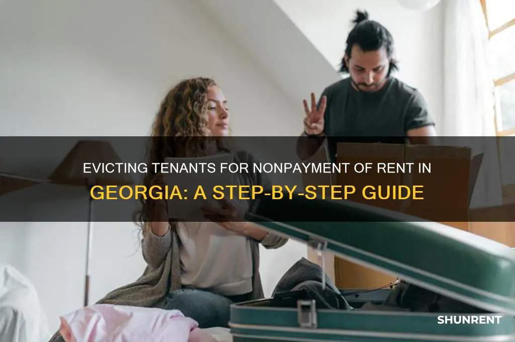 how to evict a tenant for nonpayment of rent georgia