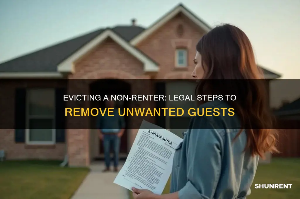 how to evict someone staying with you non-renter