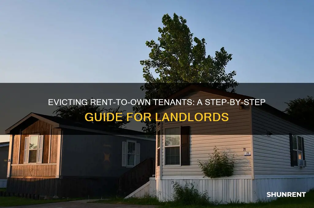 how to evict someone who defaults on rent to own