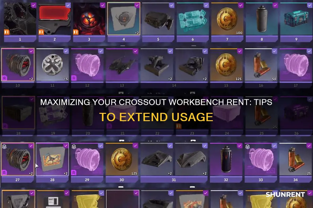 how to extend workbench rent in crossout
