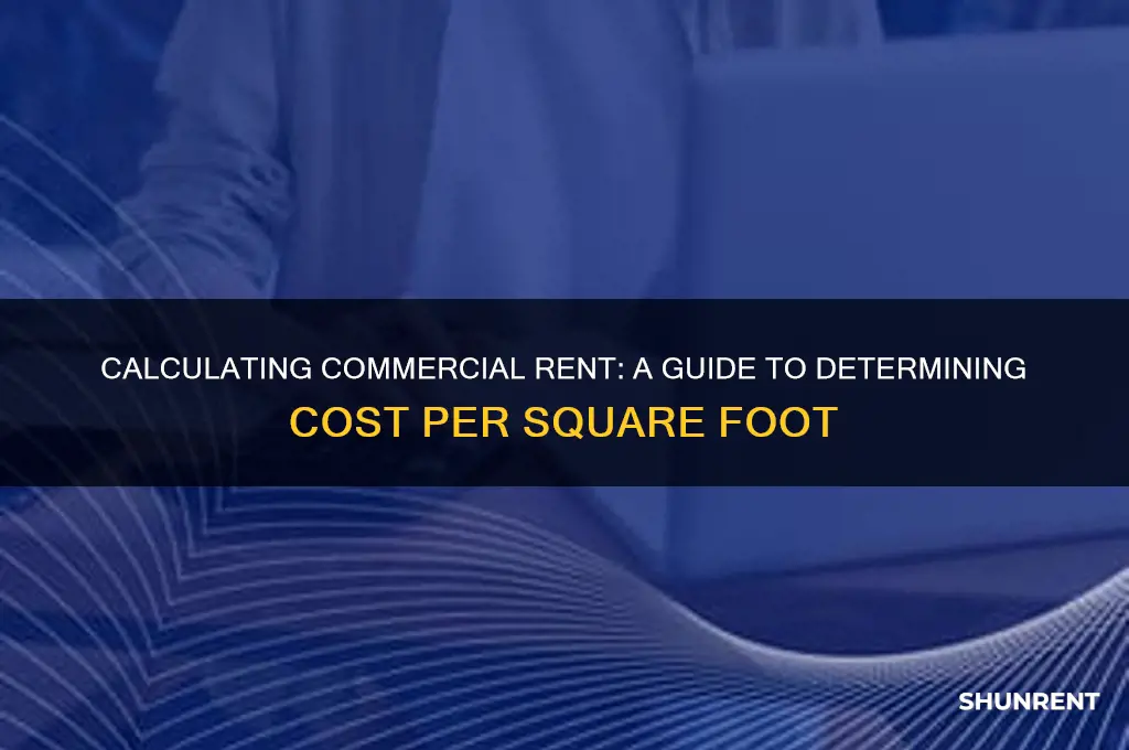 how to figure out commerical rent per square feet
