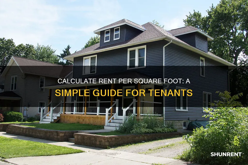 how to figure out rent based on square ft