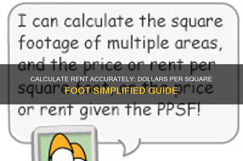 how to figure rent by dollars per square foot