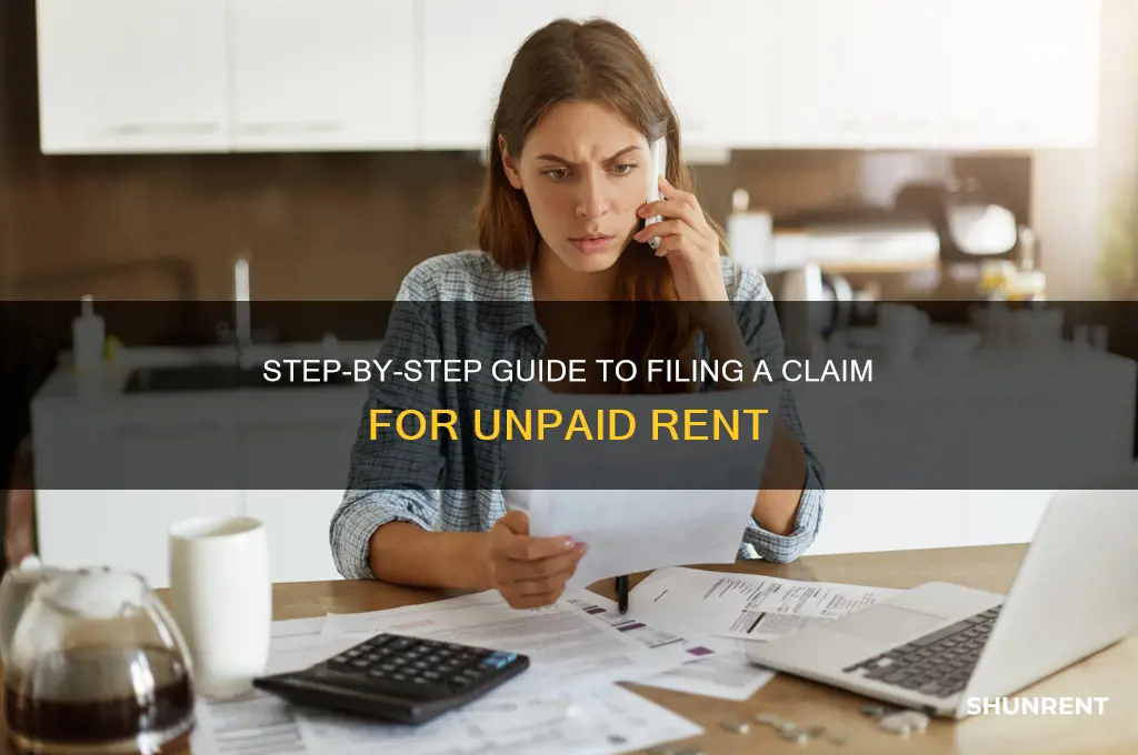 how to file a claim for unpaid rent