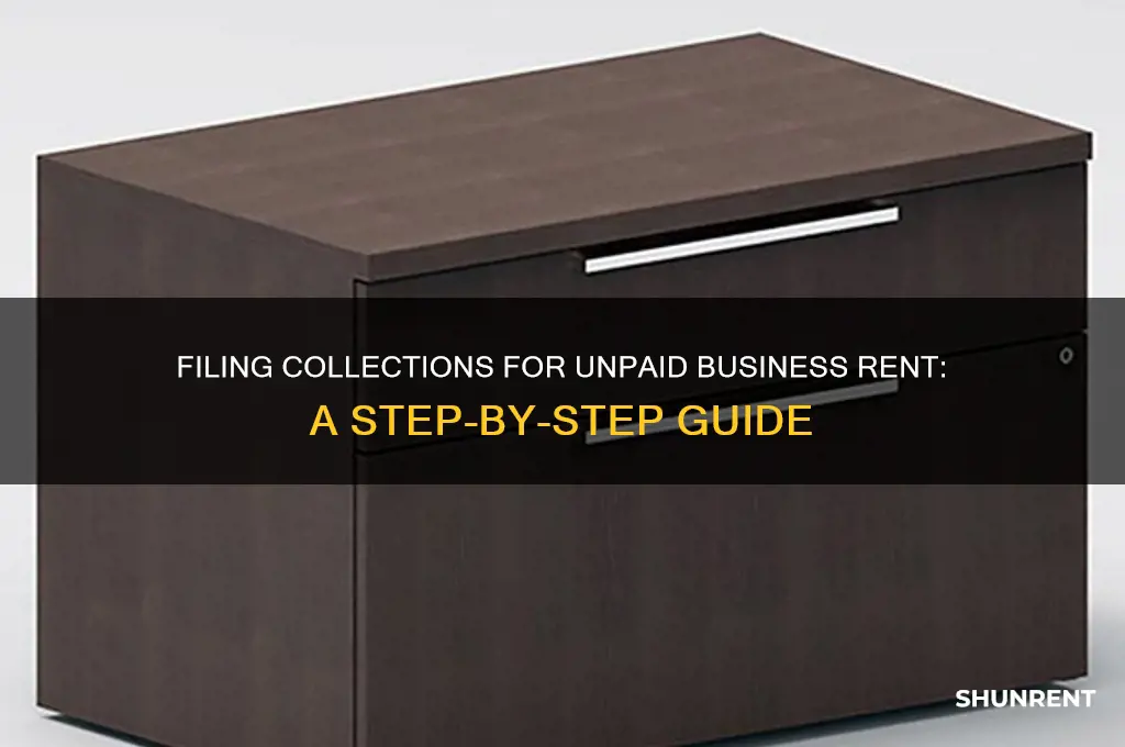 how to file collections on someone business rent