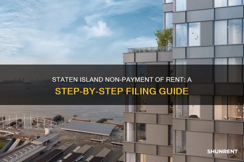 how to file for non rent payment in staten island