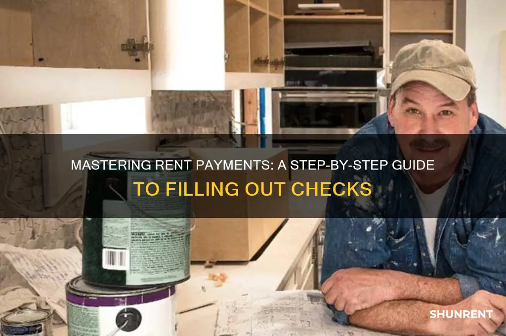how to fill a check for rent