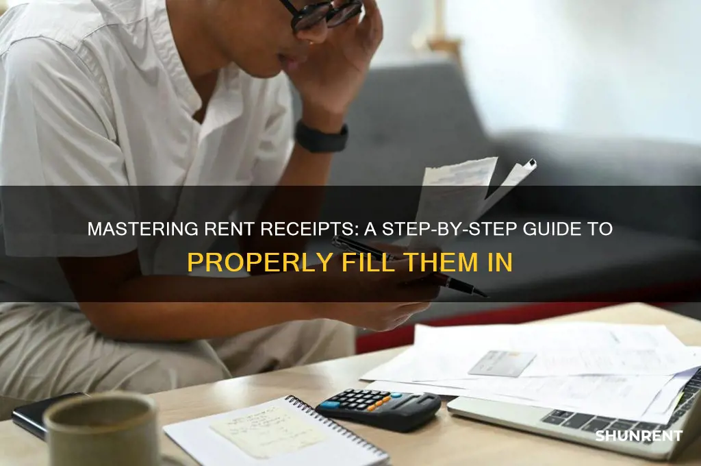 how to fill in a rent receipt