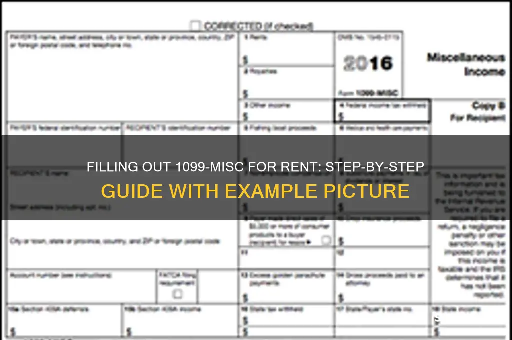 how to fill out 1099 misc for rent example picture