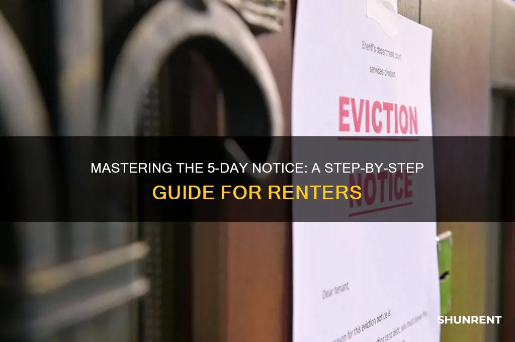 how to fill out a 5 day notice rent